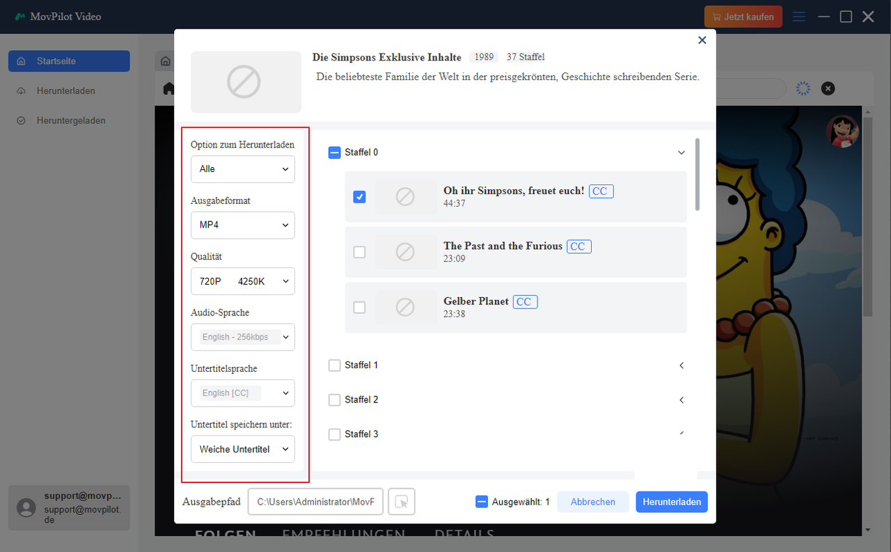 Customize Disney Plus Output Settings