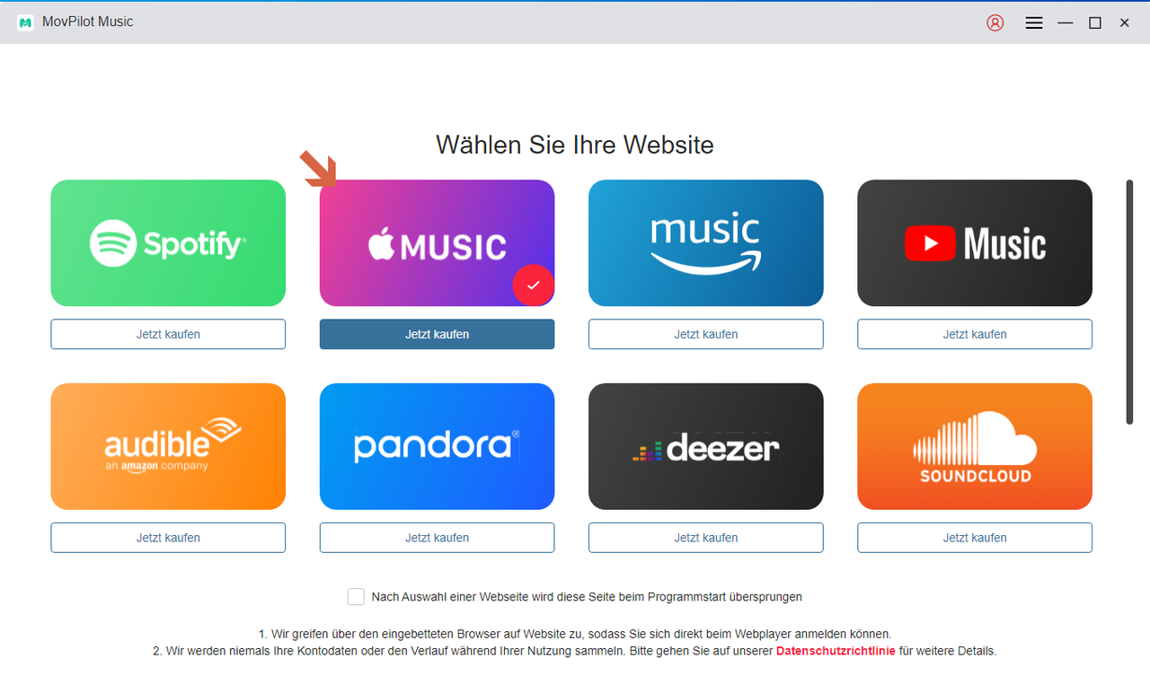 Die Hauptoberfläche des All-in-One Video Downloaders
