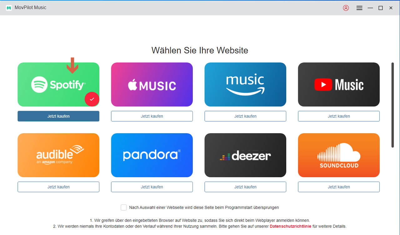 Die Hauptoberfläche des All-in-One Video Downloaders