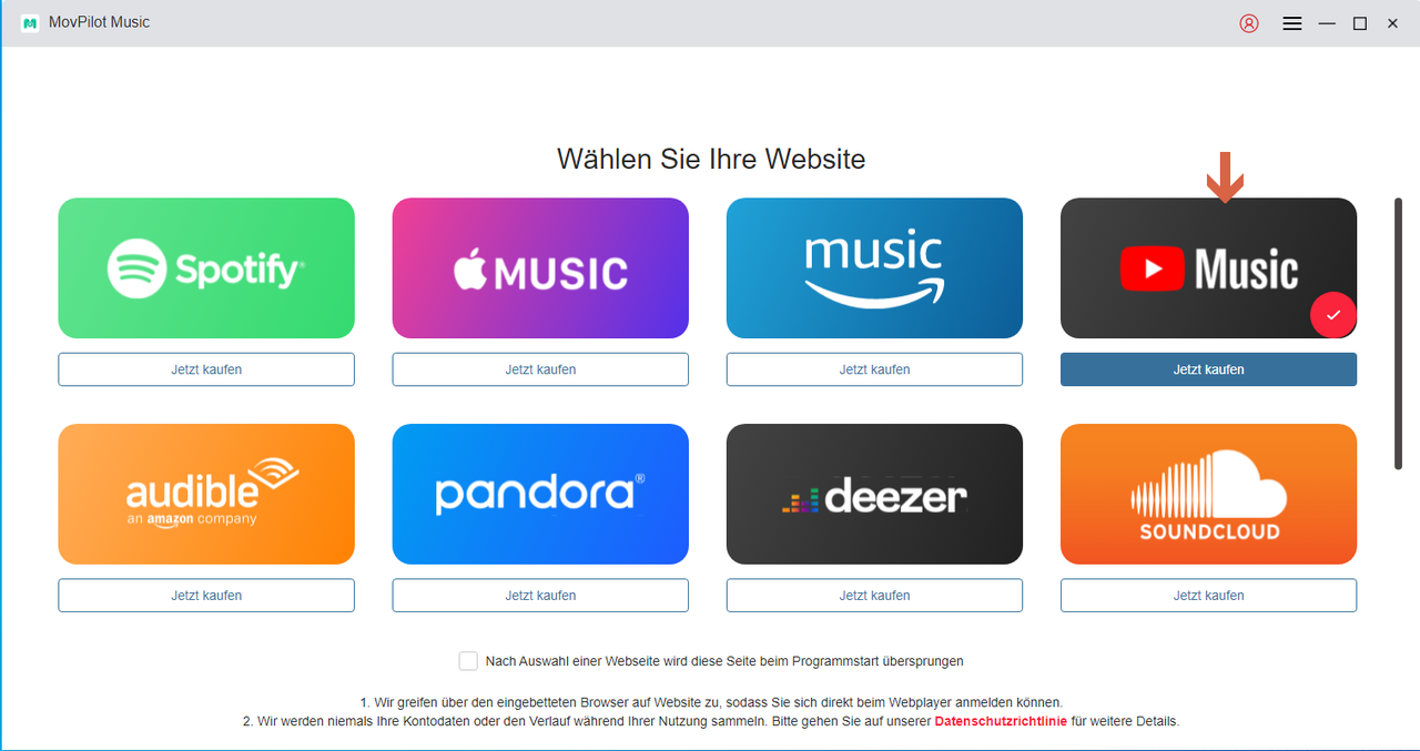 Die Hauptoberfläche des All-in-One Video Downloaders