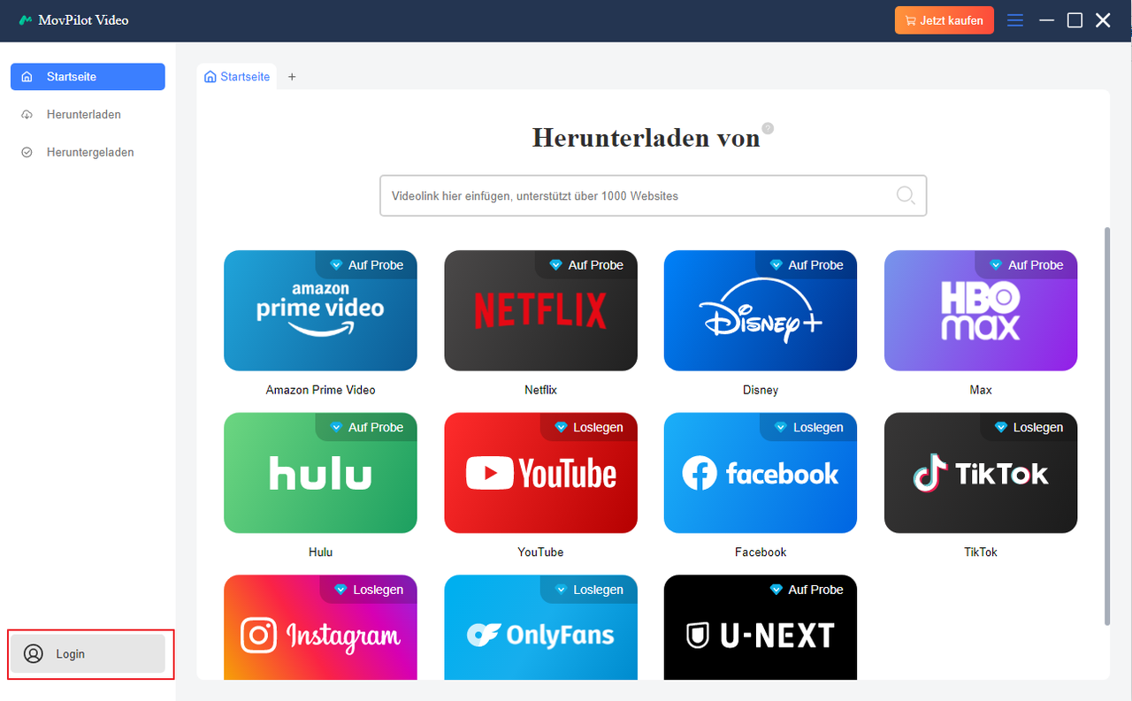 Amazon Verbindungsprobleme mit MovPilot umgehen - Schritt 2