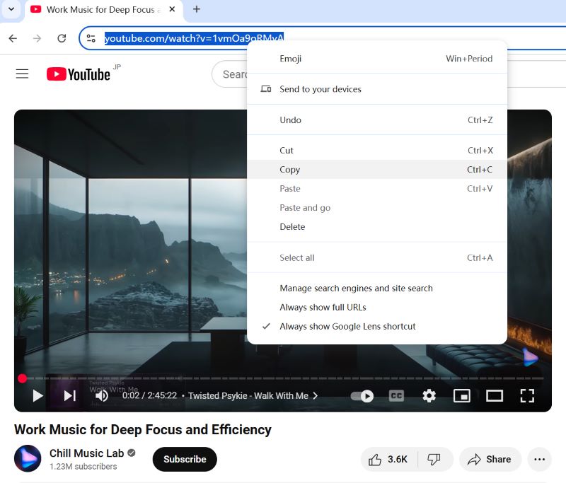YouTube Video-Link kopieren