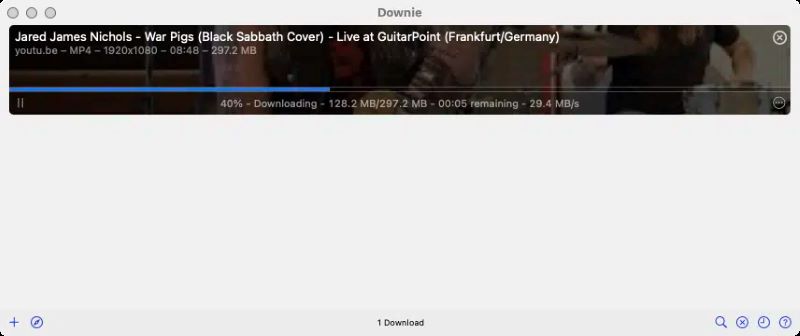 Downie Download-Fortschritt