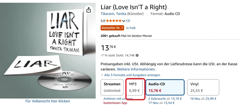 MP3-Songs offiziell bei Amazon kaufen - schritt 2