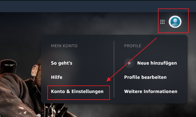 amazon konto and einstellungen