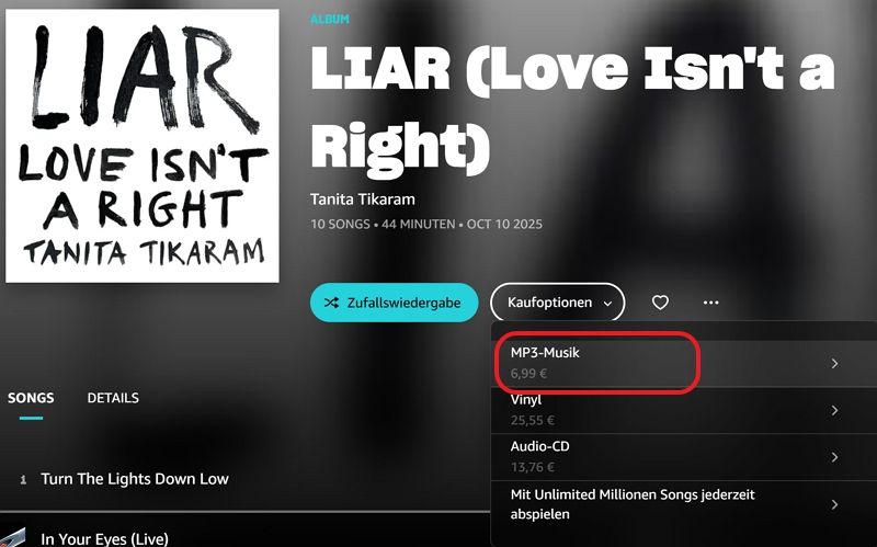 MP3-Songs offiziell bei Amazon kaufen - schritt 3