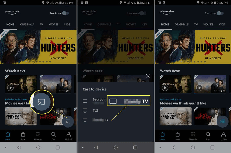 Amazon Prime mit Chromecast streamen auf Handy