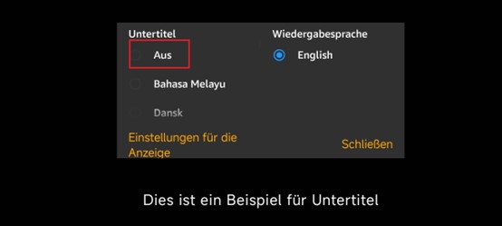 Amazon Prime Video App untertitle ausschalten - schritt 3