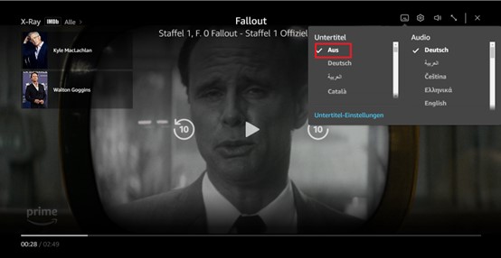 Amazon untertitle am PC ausschalten - schritt 2