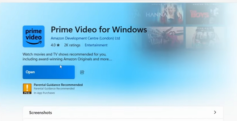 Prime Video offline auf Computer schauen - schritt 1