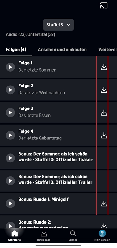 Prime Video offline auf Smartphone schauen - schritt 4
