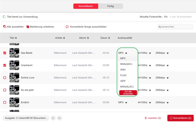 Mit MovPilot Apple Music Converter songs herunterladen -schritt 3