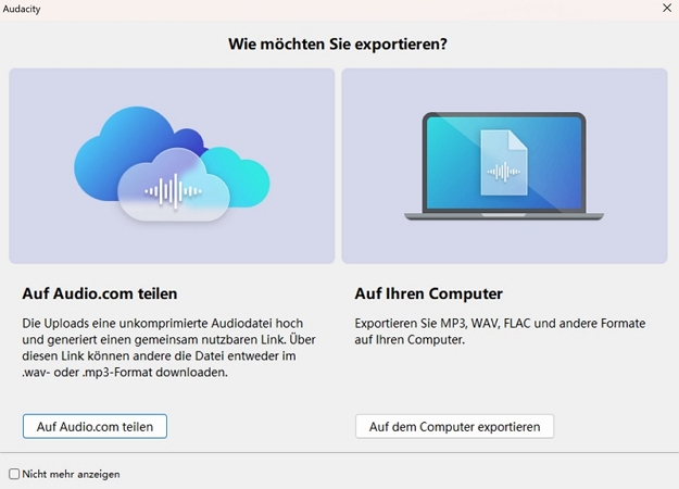 Auf dem Computer exportieren