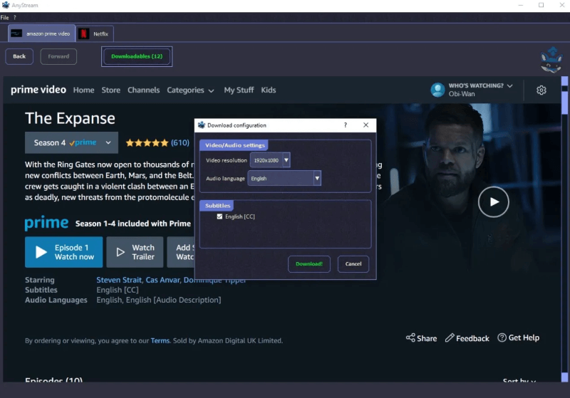 Auf AnyStream Videos downloaden