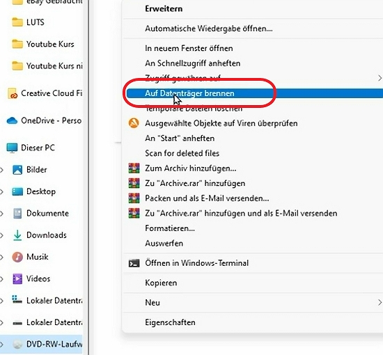 Musik direkt unter Windows auf CD brennen - schritt 3