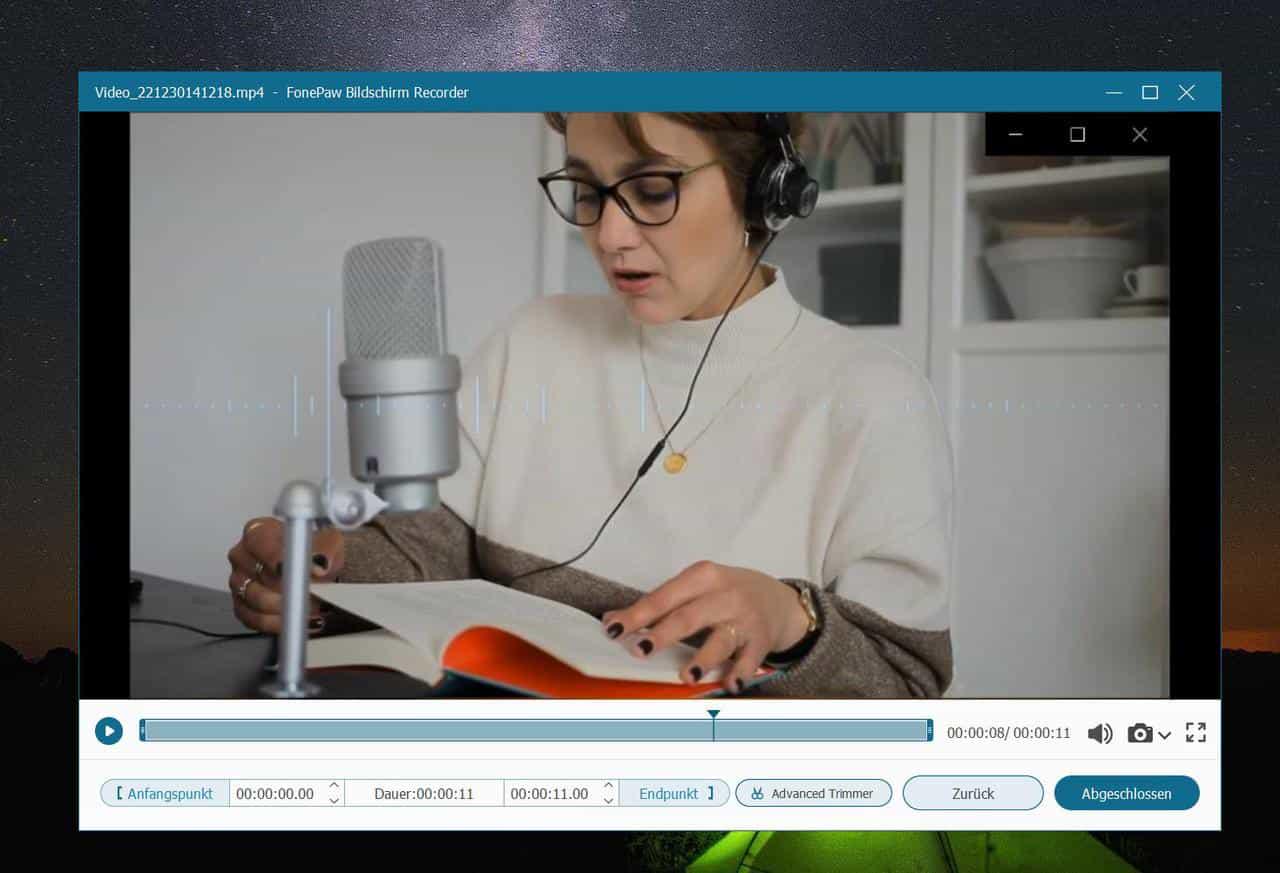 Aufgenommenes Video bearbeiten