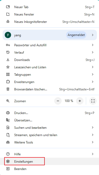 Browser auf PC wechseln oder aktualisieren - Schritt 1