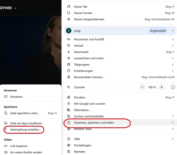Desktop-Verknüpfung auf Windows erstellen - schritt 2