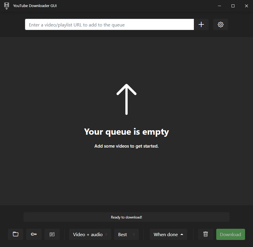 Den Link einfügen bei Open Video Downloader