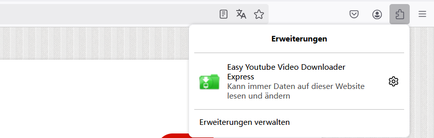 Die Erweiterung installieren