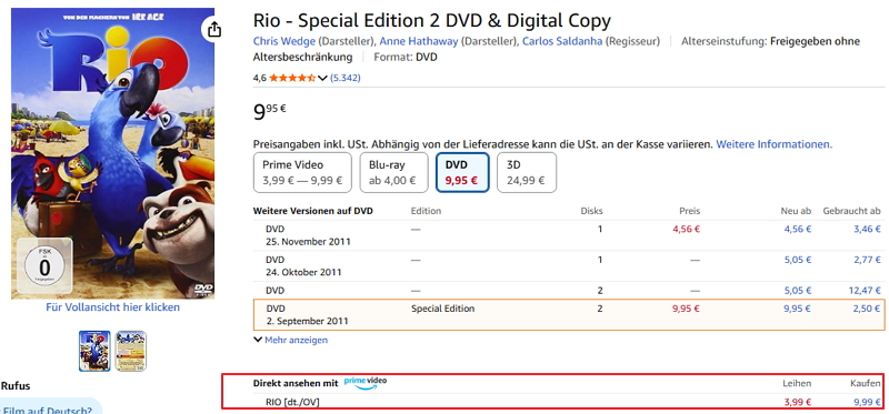 gekaufte DVD auf einem Streaming-Dienst nutzen - schritt 1