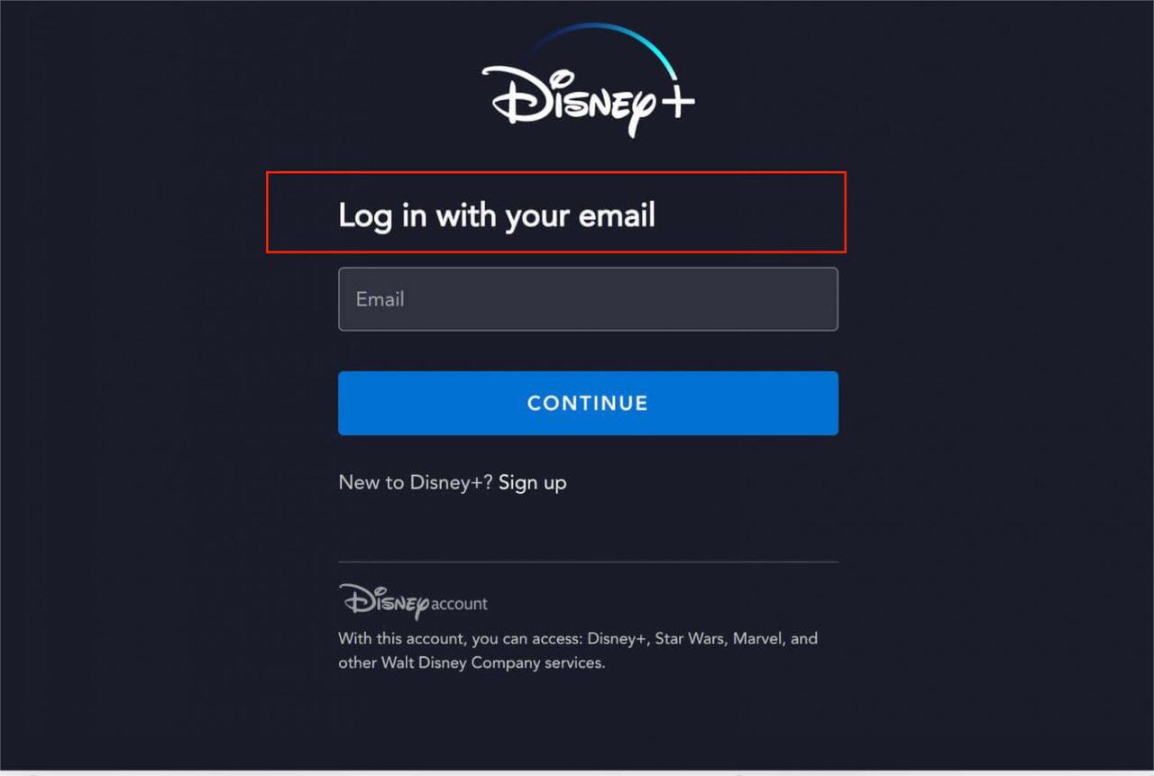 Disney Plus-Konto anmelden
