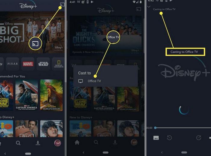 Disney Plus auf TV mit Chromecast streamen