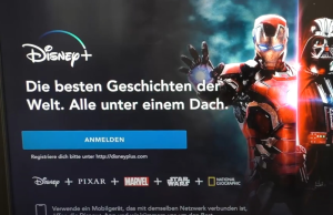 Disney Plus Anmeldebildschirm auf Fire TV Stick