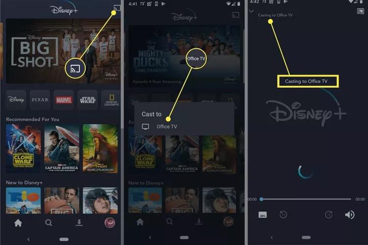 Disney Plus vom Handy/Tablet per Chromecast auf TV streamen