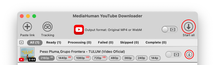 Download starten
