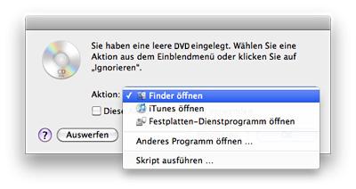 DVD auf Mac einlegen