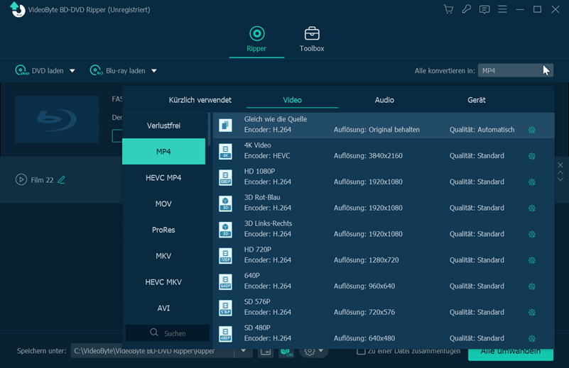 DVD rippen mit VideoByte