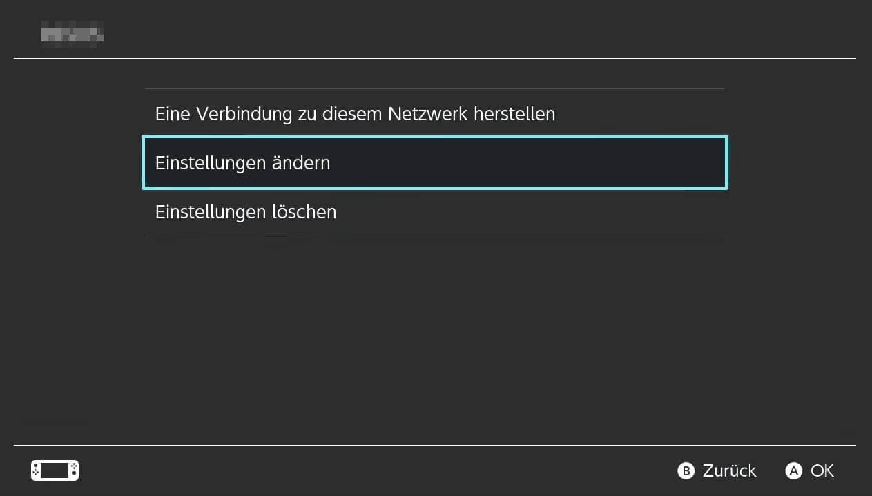  Einstellungen ändern bei Switch