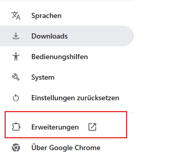 Erweiterungen finden