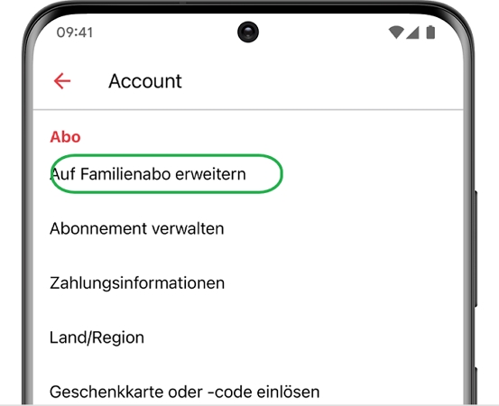 Auf Familie erweitern