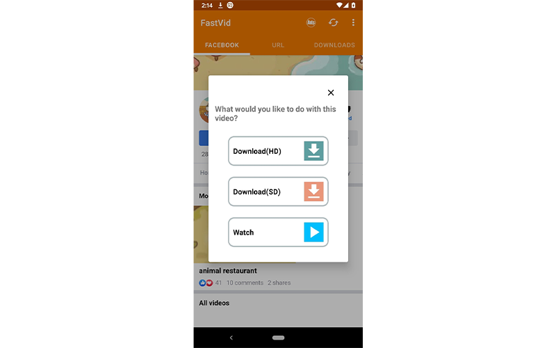 FastVid Facebook Video Downloader für Android