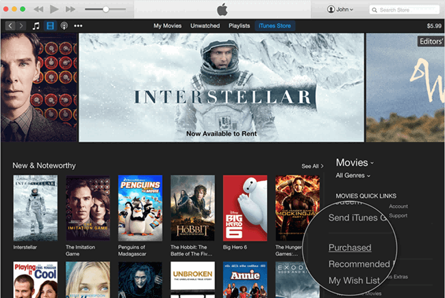 Filme im iTunes Store