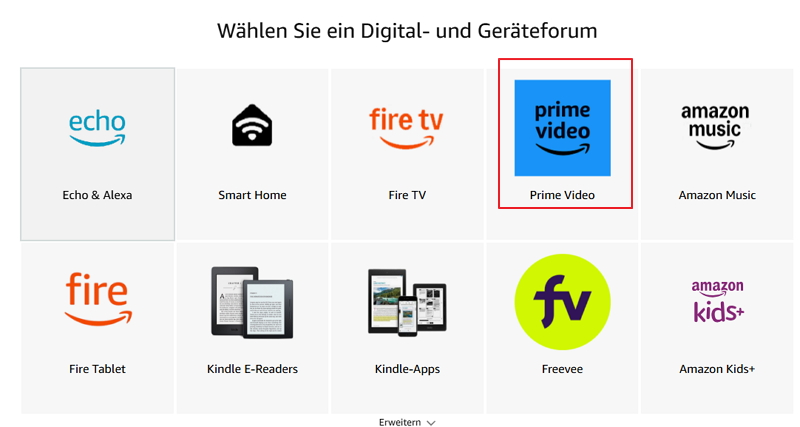 amazon forum auswahlen