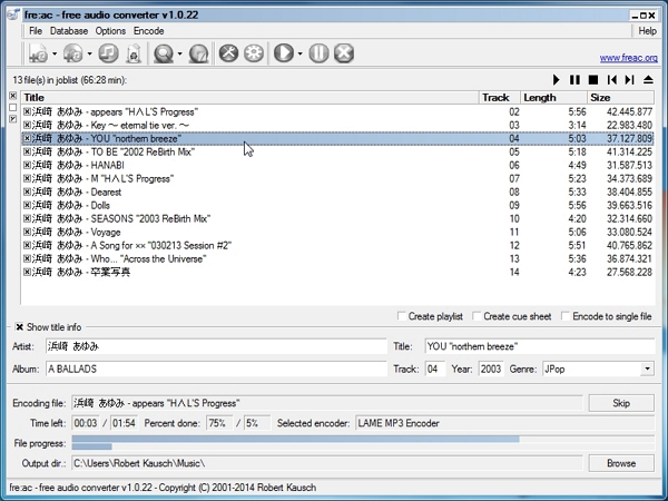 Fre:ac Free Audio Converter