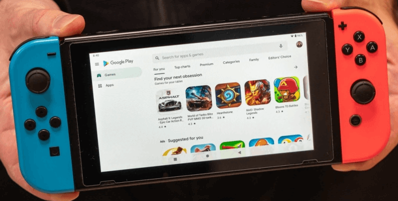 Google Play auf Nintendo Switch