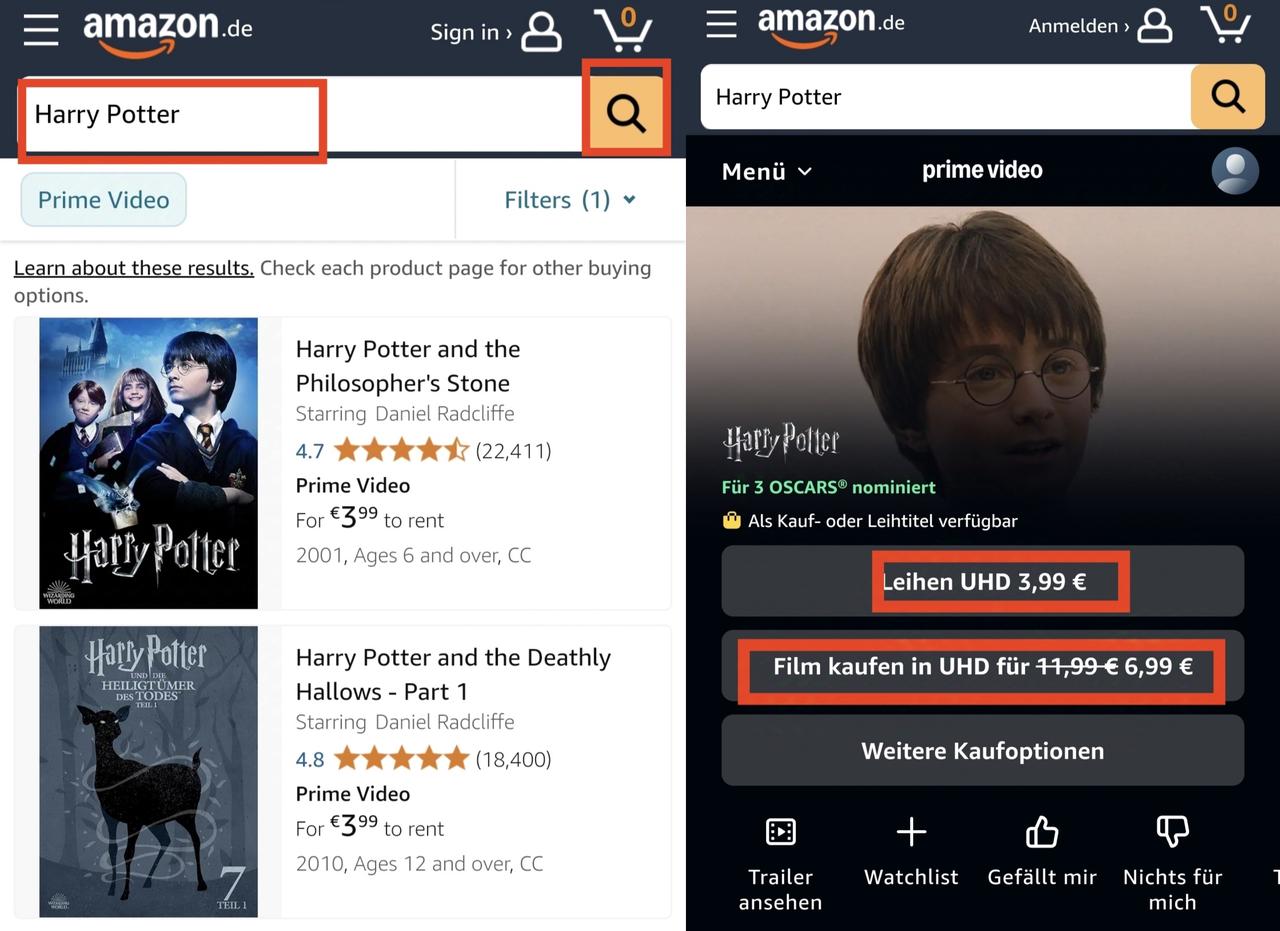 Harry Potter suchen und kaufen