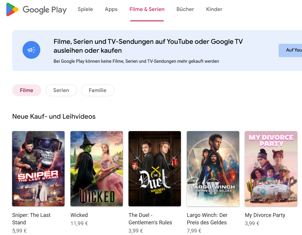 Homepage Google Play Film