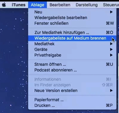 CD brennen mit iTunes -schritt 3