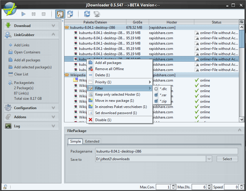 JDownloader