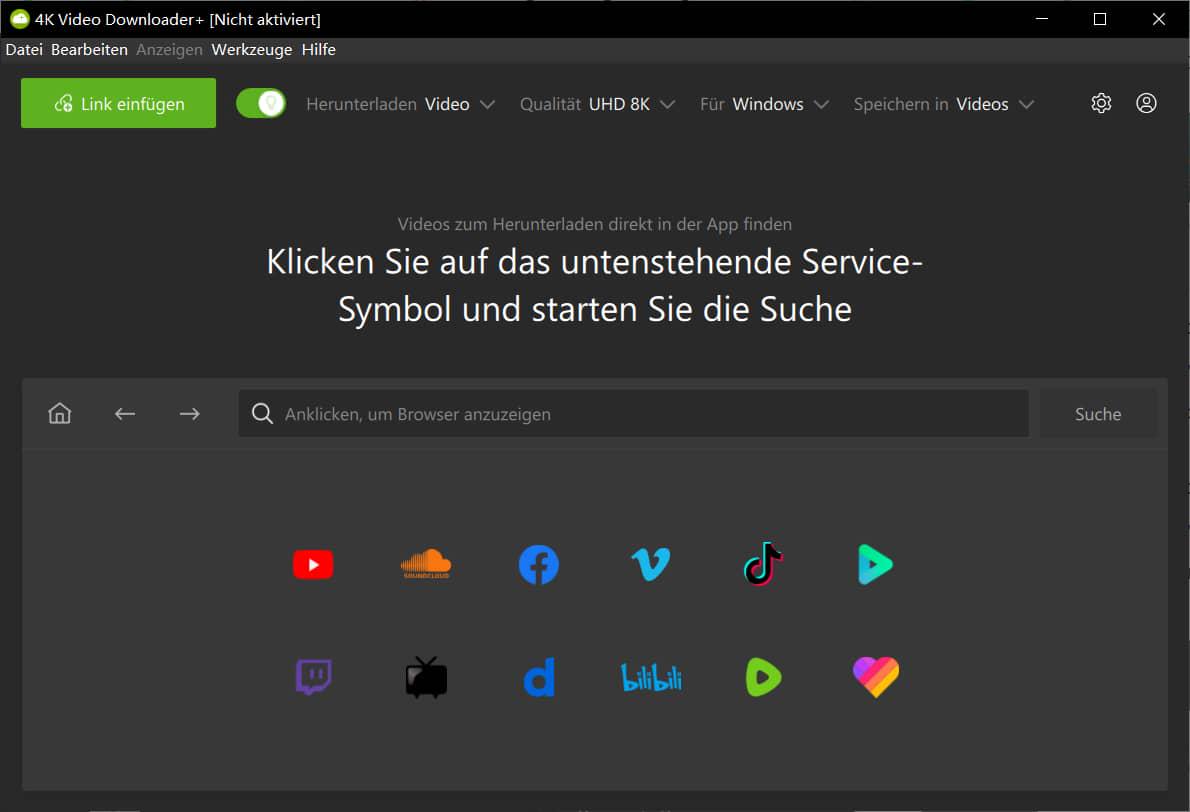 Link zu dem YouTube-Video einfügen