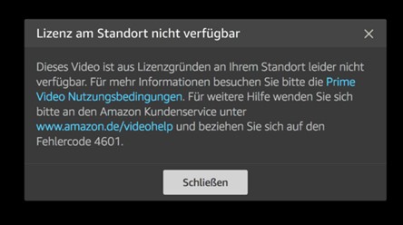 Fehlercode 4601