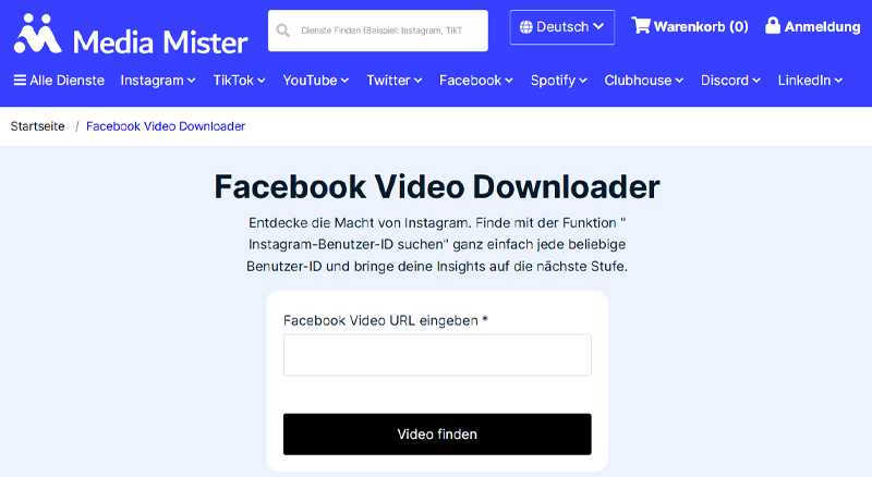 MediaMister Online Facebook Video Downloader