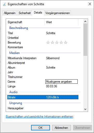 Audioqualität ist stark begrenzt