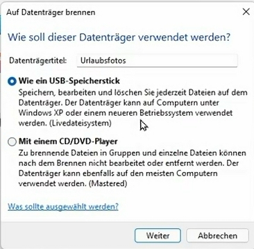 Musik direkt unter Windows auf CD brennen - schritt 2