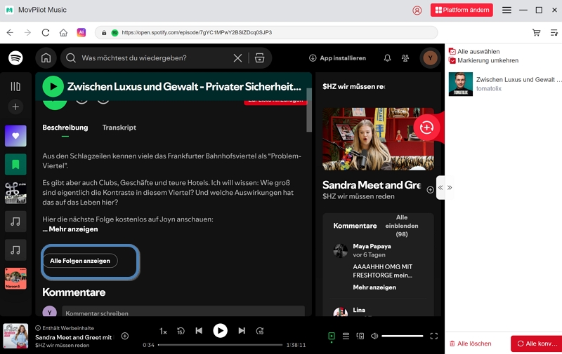 MovPilot Spotify Converter - schritt 2